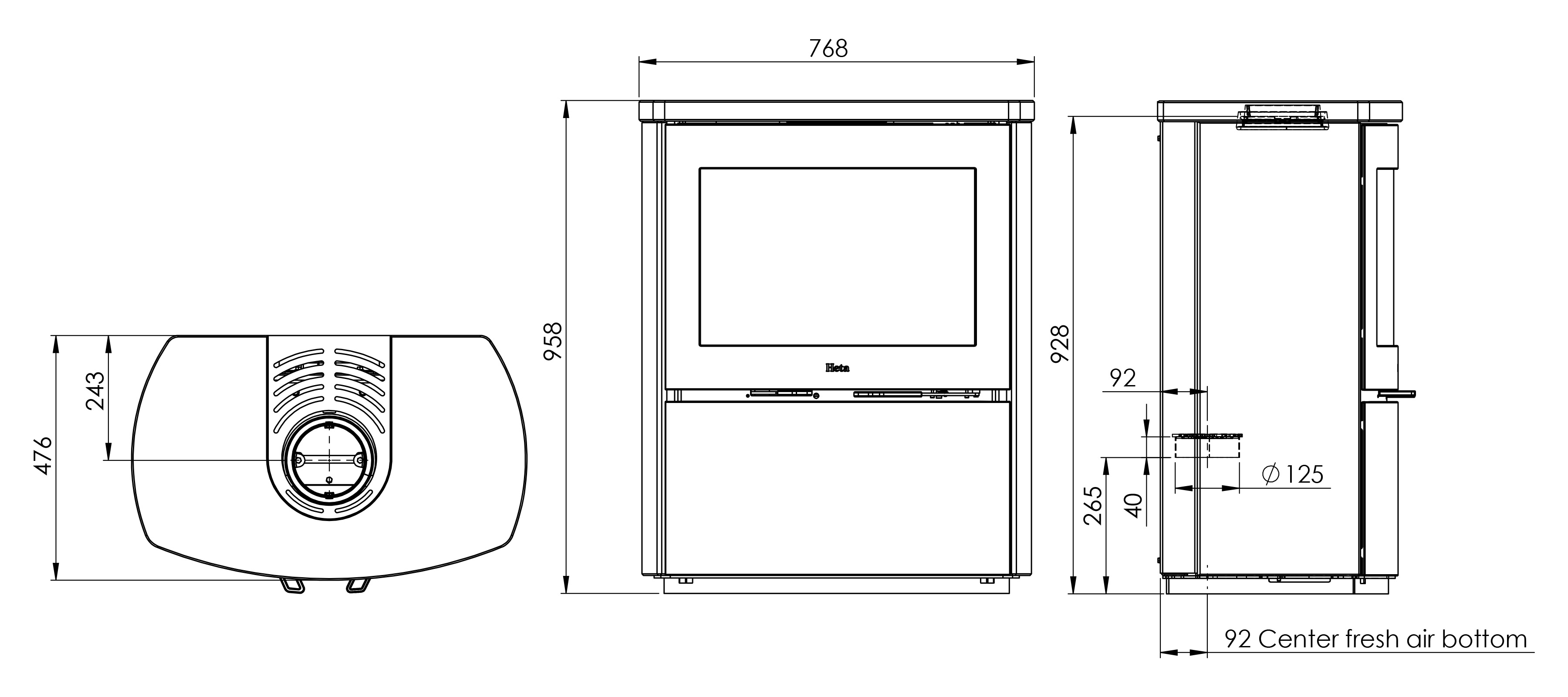 ヒタ ロギ ソープストーン 寸法図