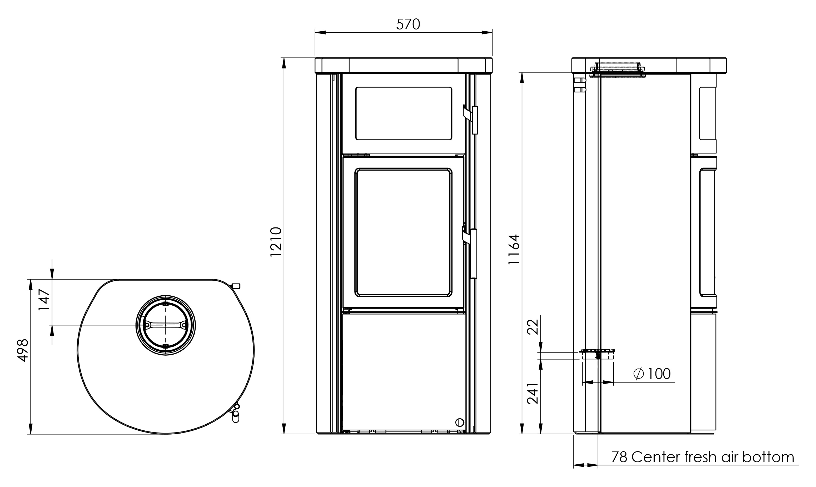 ヒタ ノルン オーブン ソープストーン寸法図