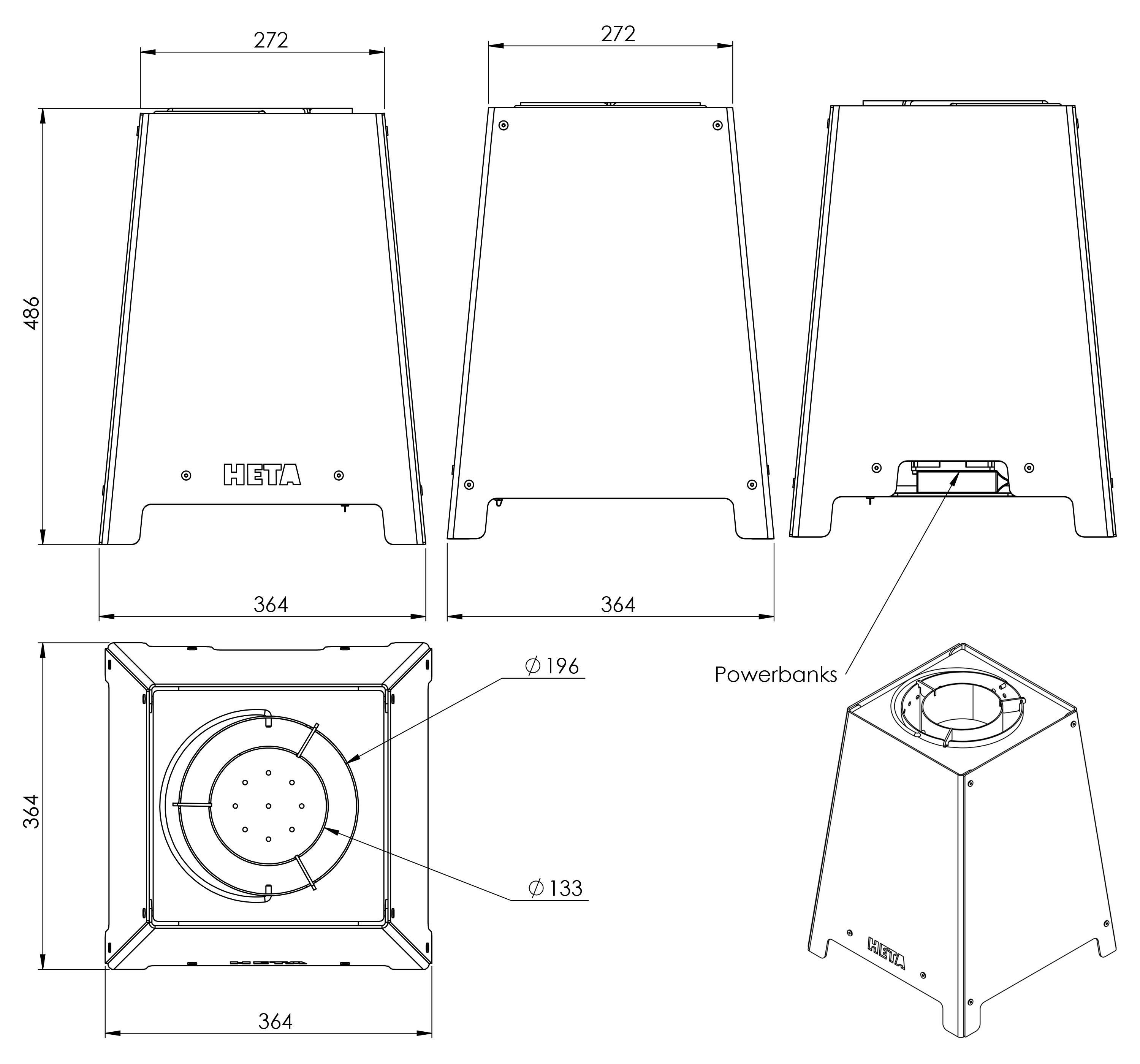 ヒタ クアド 寸法図