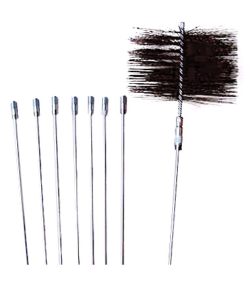 軽井沢暖炉 煙突掃除ブラシセット 2階建用 1本プラス φ150mm