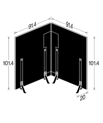 ウォールヒートシールド コーナー用