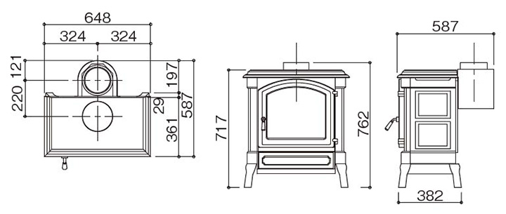 H33 B-TOP モデル グラファイト 寸法図