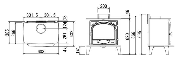 ストバックス ストックトン 8 寸法図
